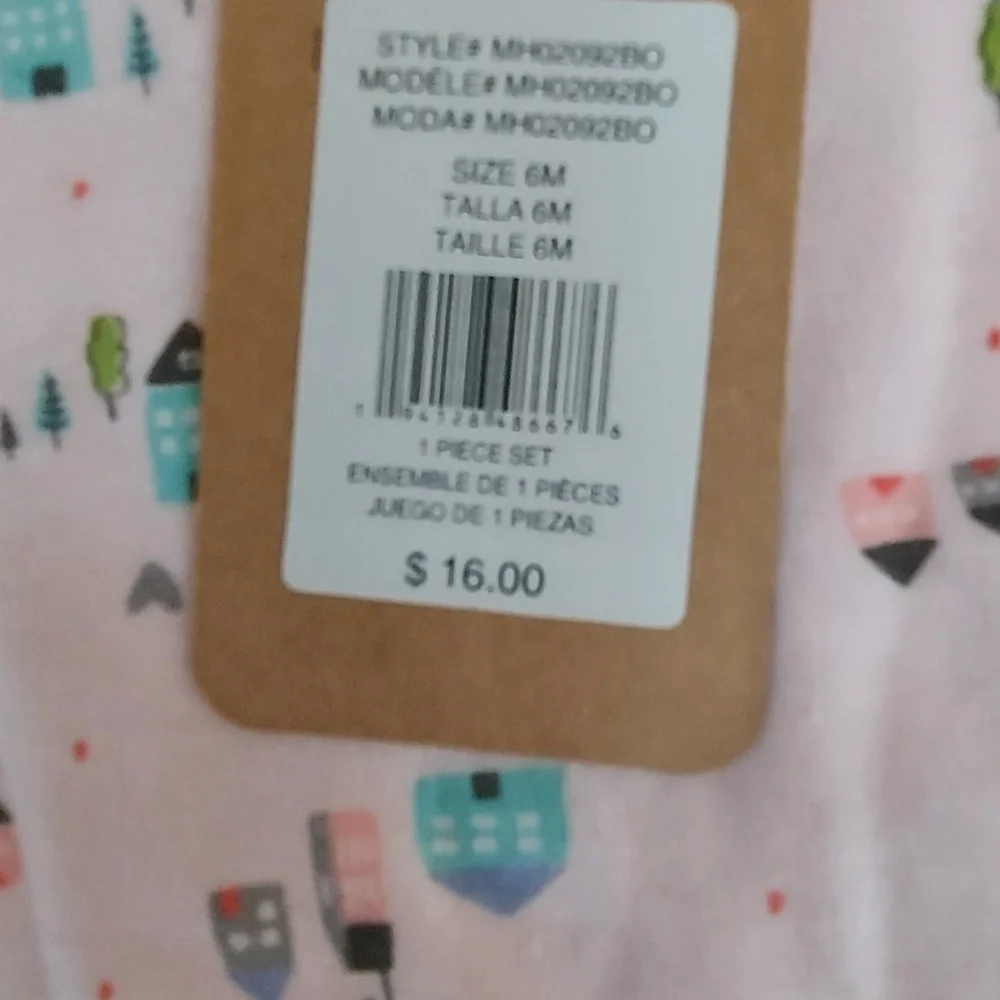 NWT Adorable Kid's Pink Neighborhood Print One Piece ~sz 6M